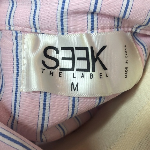 SEEK the Label Striped Crop Button Down Top Size M - Picture 6 of 7